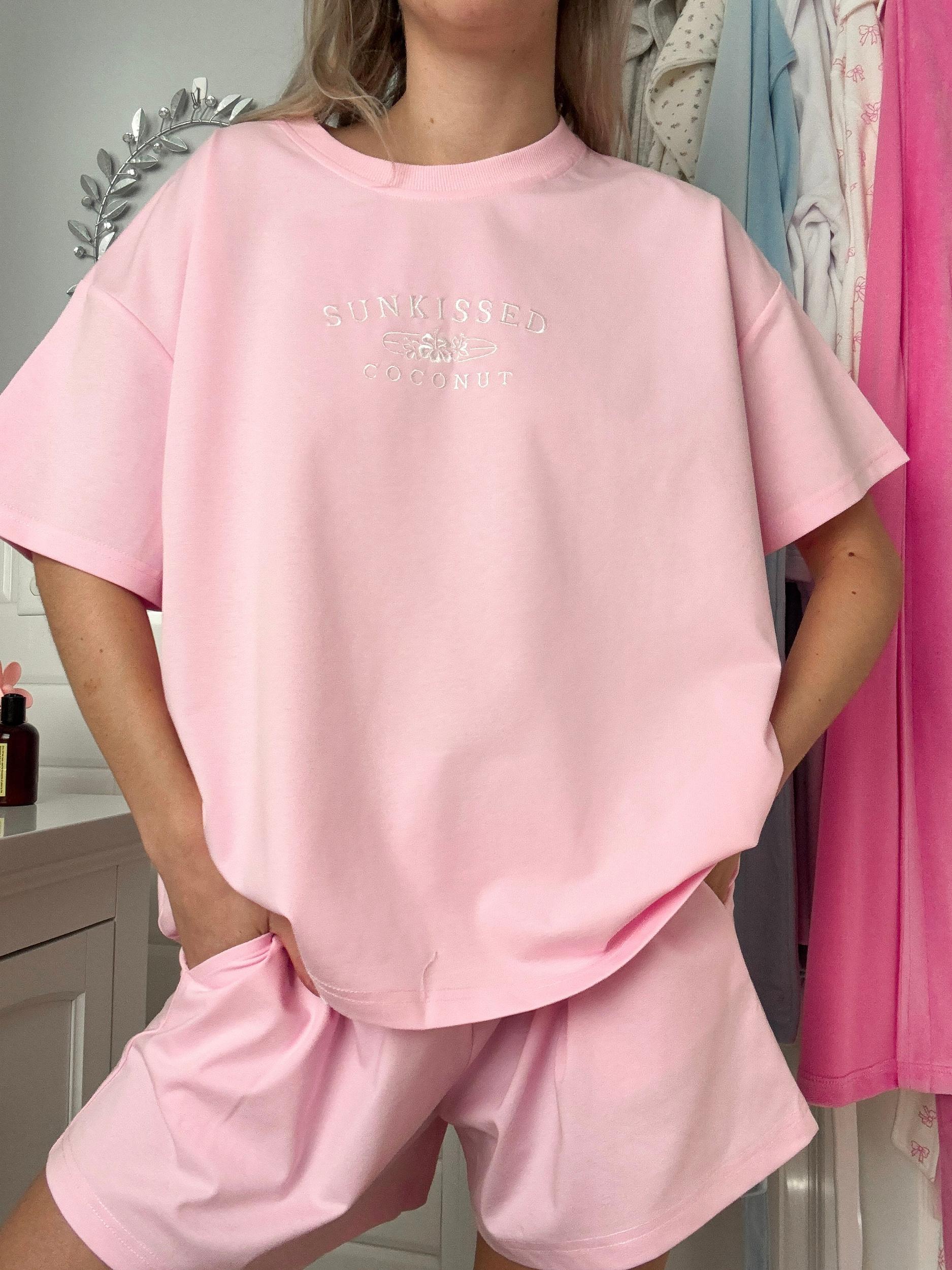 Blair Pink Basic Watercolor Shorts Product Image