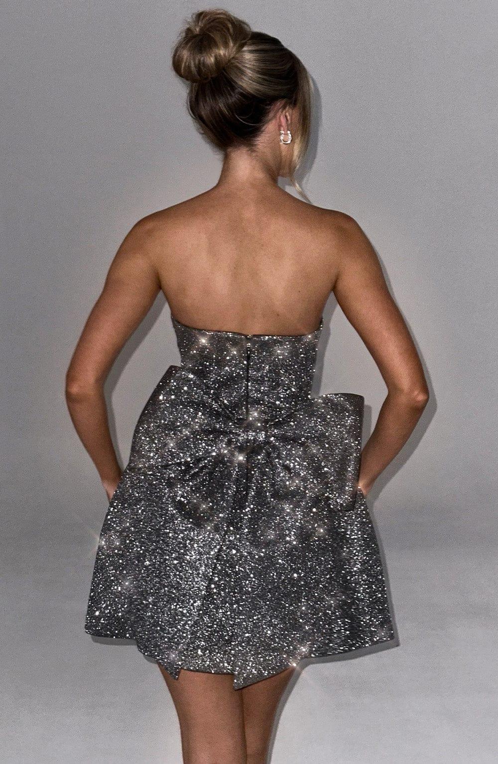 Alice Mini Dress - Grey Sparkle Product Image
