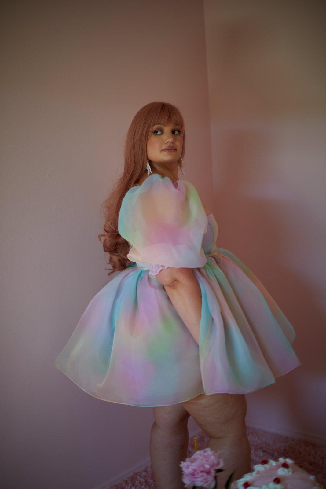 The Rainbow Puff Dress Product Image