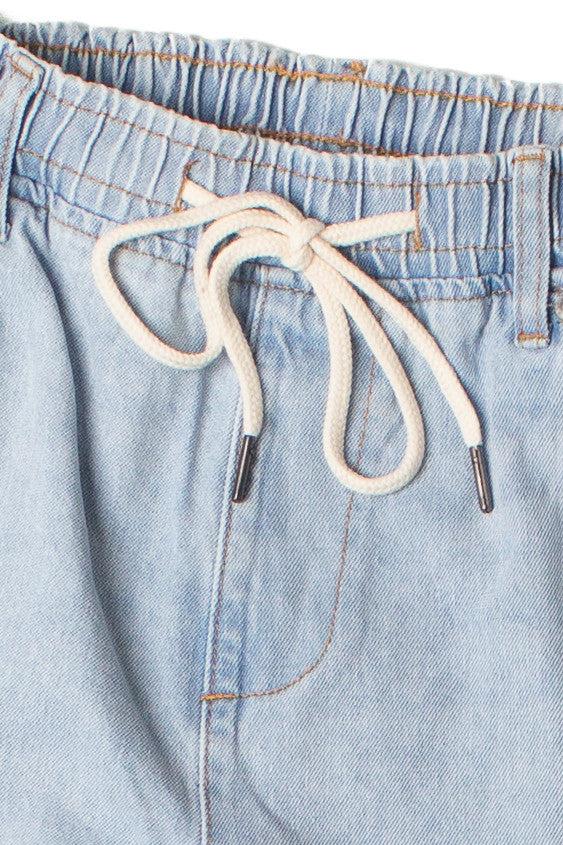 Wide Leg Pull On Cargo Jeans Product Image