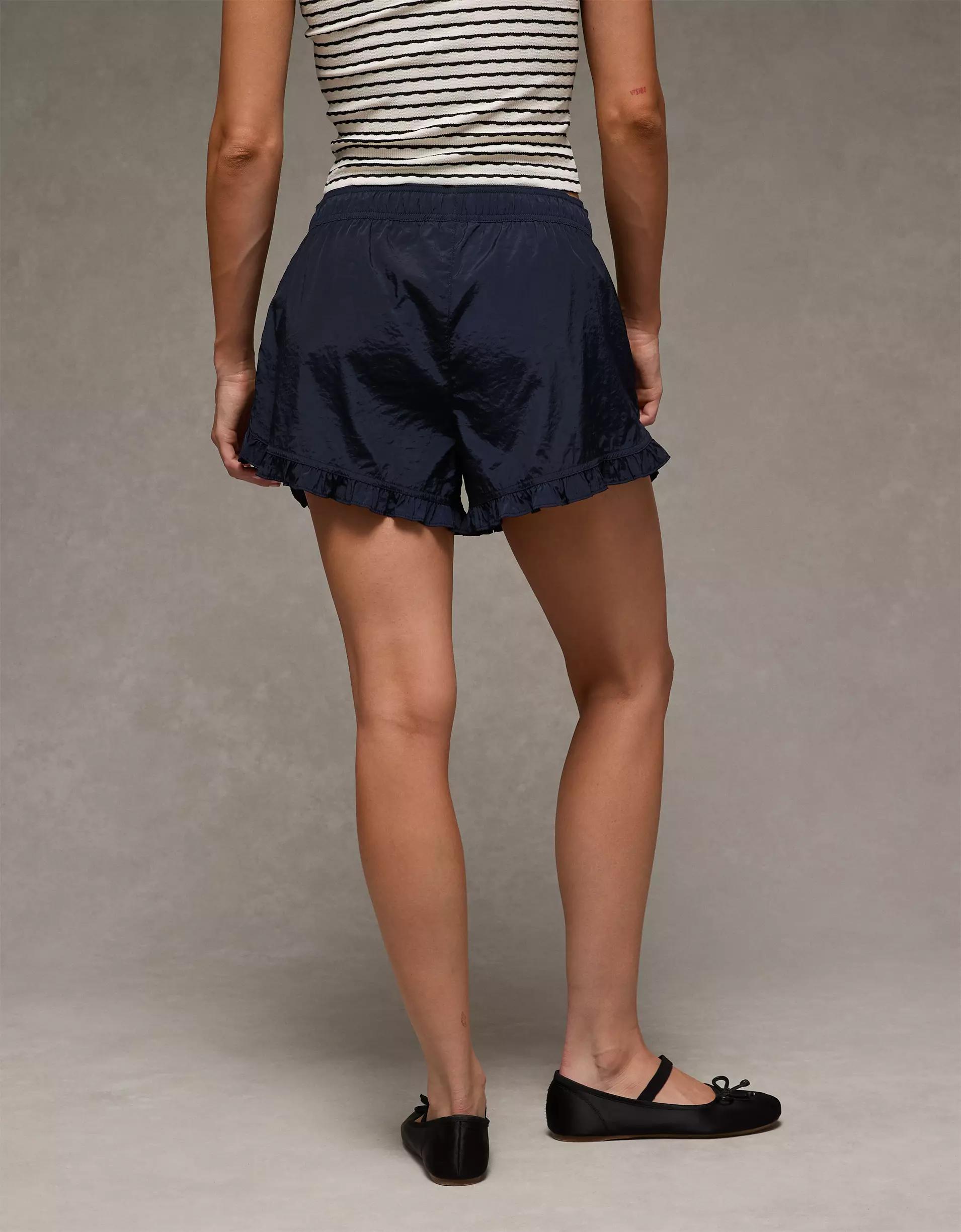 AE Stretch High-Waisted Ruffle Hem Short Product Image