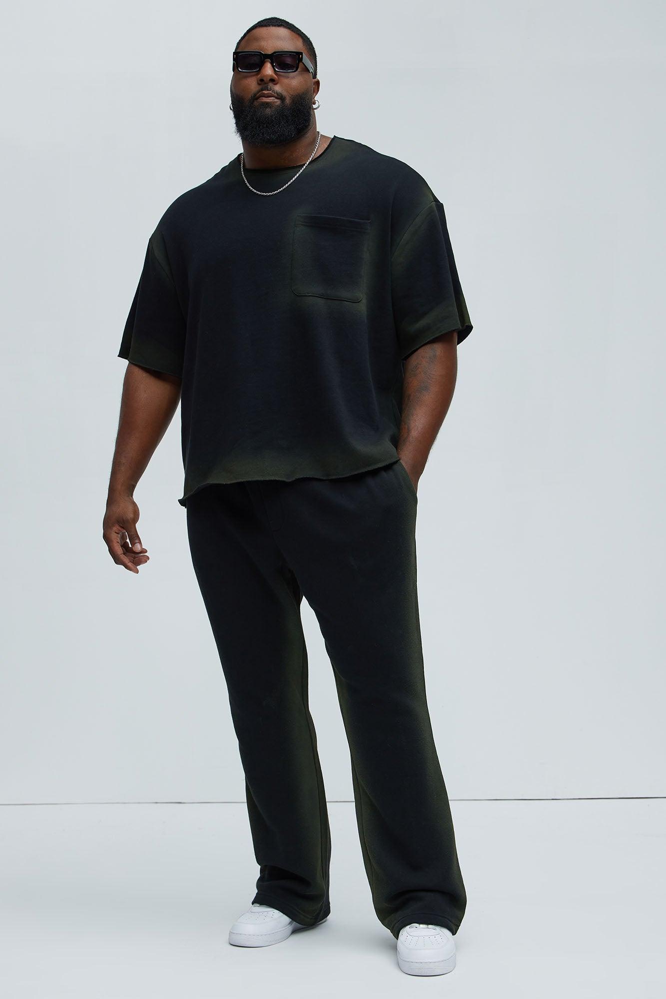 Tyson Blurred Lines Relaxed Fleece Tee - Black Product Image