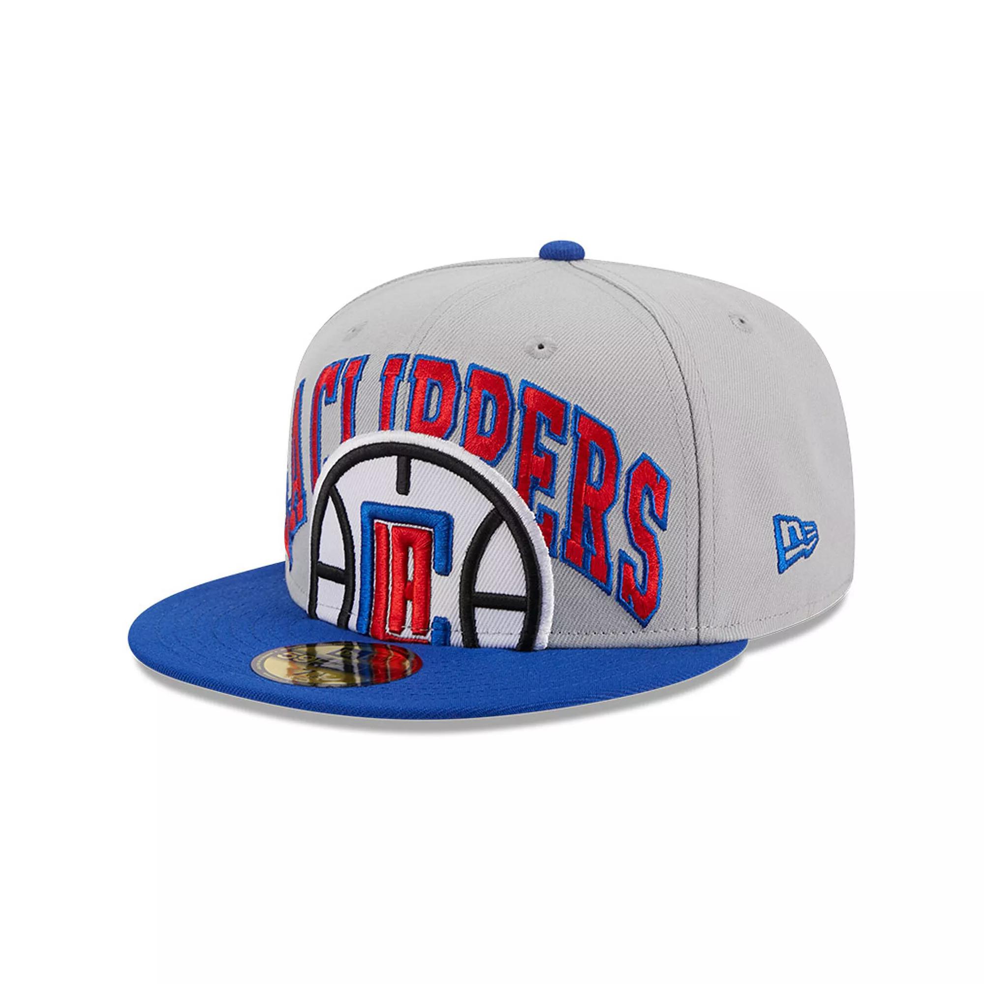 Men's New Era Gray/Royal LA Clippers Tip-Off Two-Tone 59FIFTY Fitted Hat, Size: 7 3/8, Grey Product Image