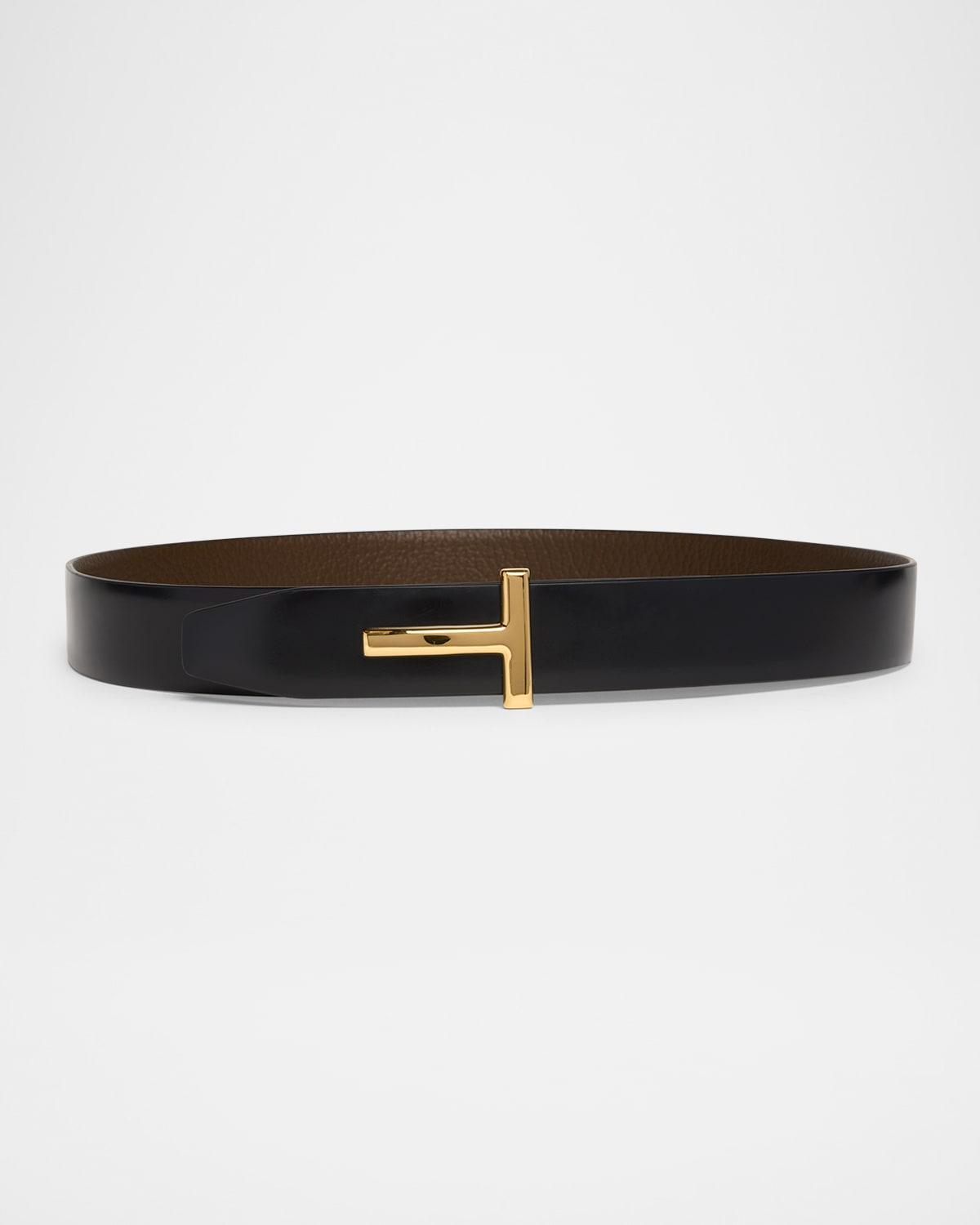 Reversible T-Logo Leather Belt Product Image