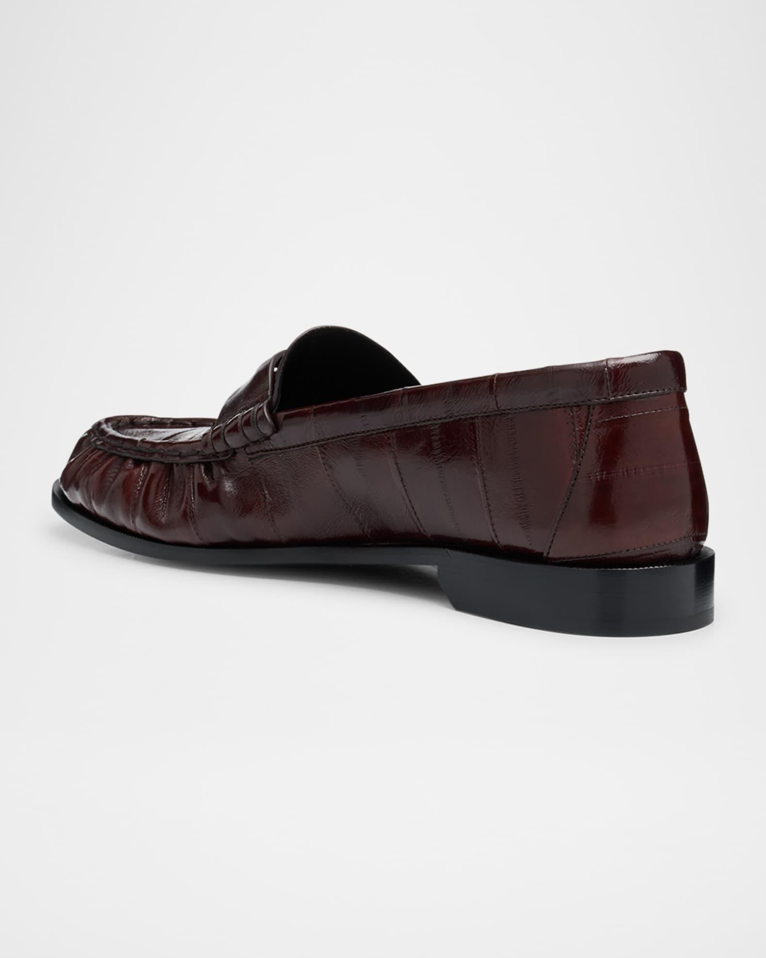 Men's Eel Leather Cassandre Penny Loafers Product Image
