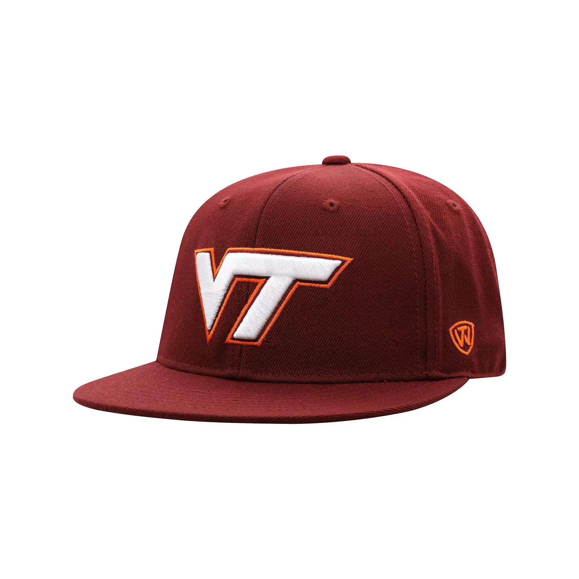 Men's Top of the World Maroon Virginia Tech Hokies Team Color Fitted Hat, Size: 7 5/8, Red Product Image