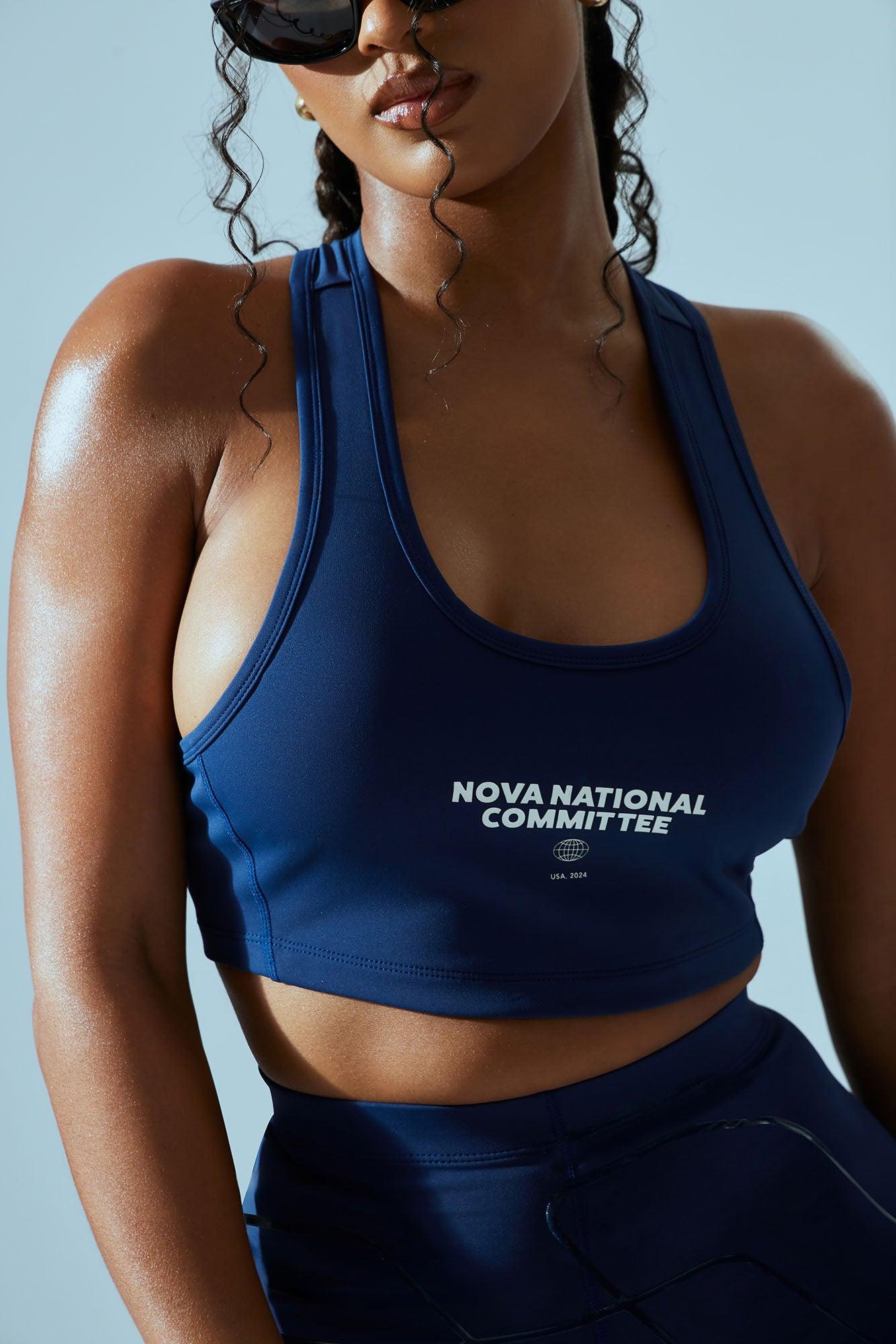 FN Paris Racerback Sports Bra - Navy Product Image
