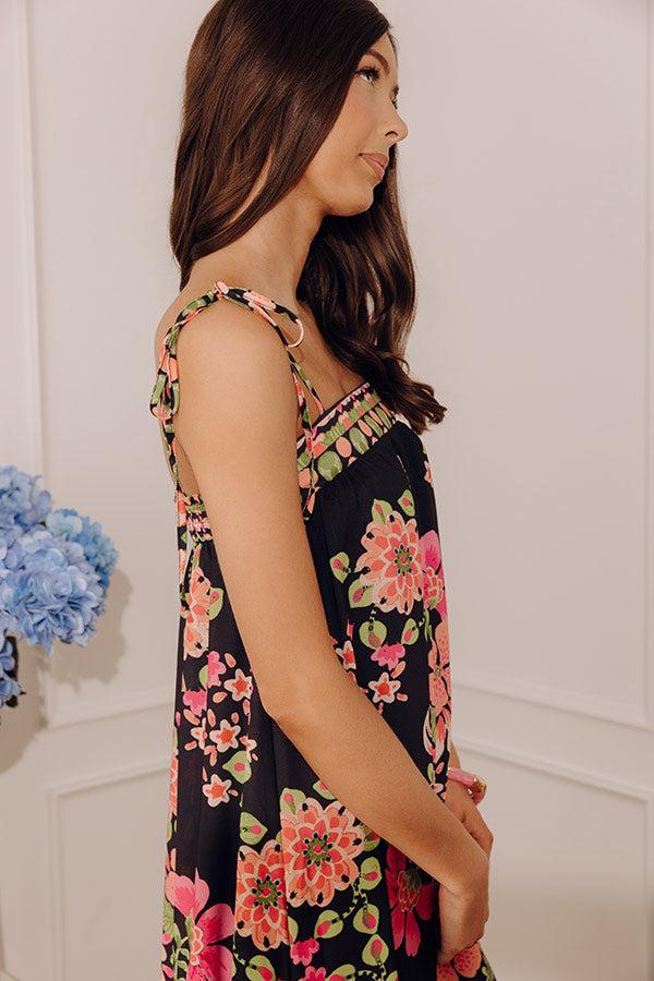 Capri Villa Floral Maxi Dress in Black Product Image