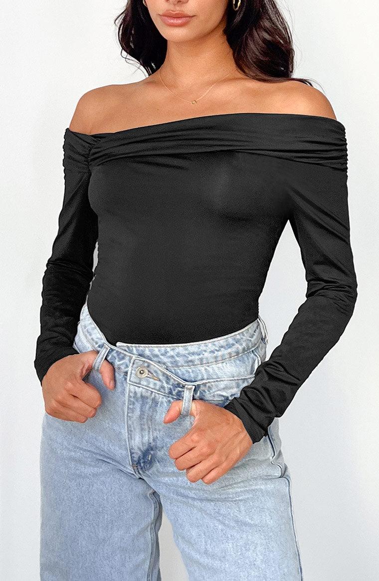 Phoenix Black Off Shoulder Bodysuit Girls Product Image