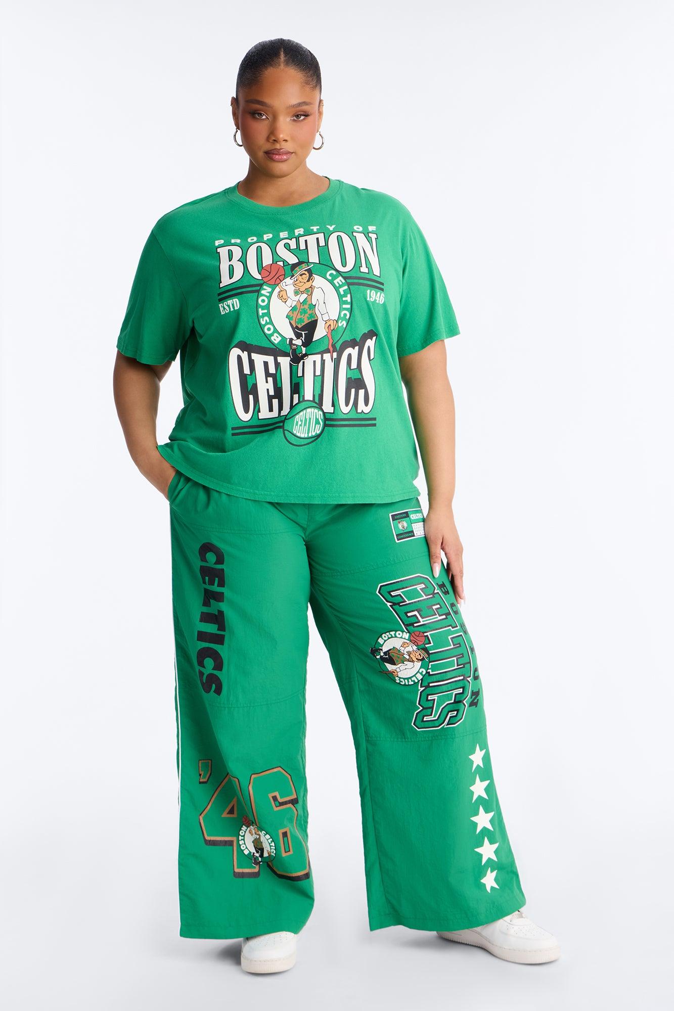 NBA Boston Celtics Washed Oversized Tee - Kelly Green Female Product Image