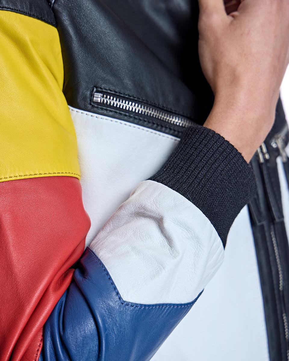 Leather Racing Jacket Product Image