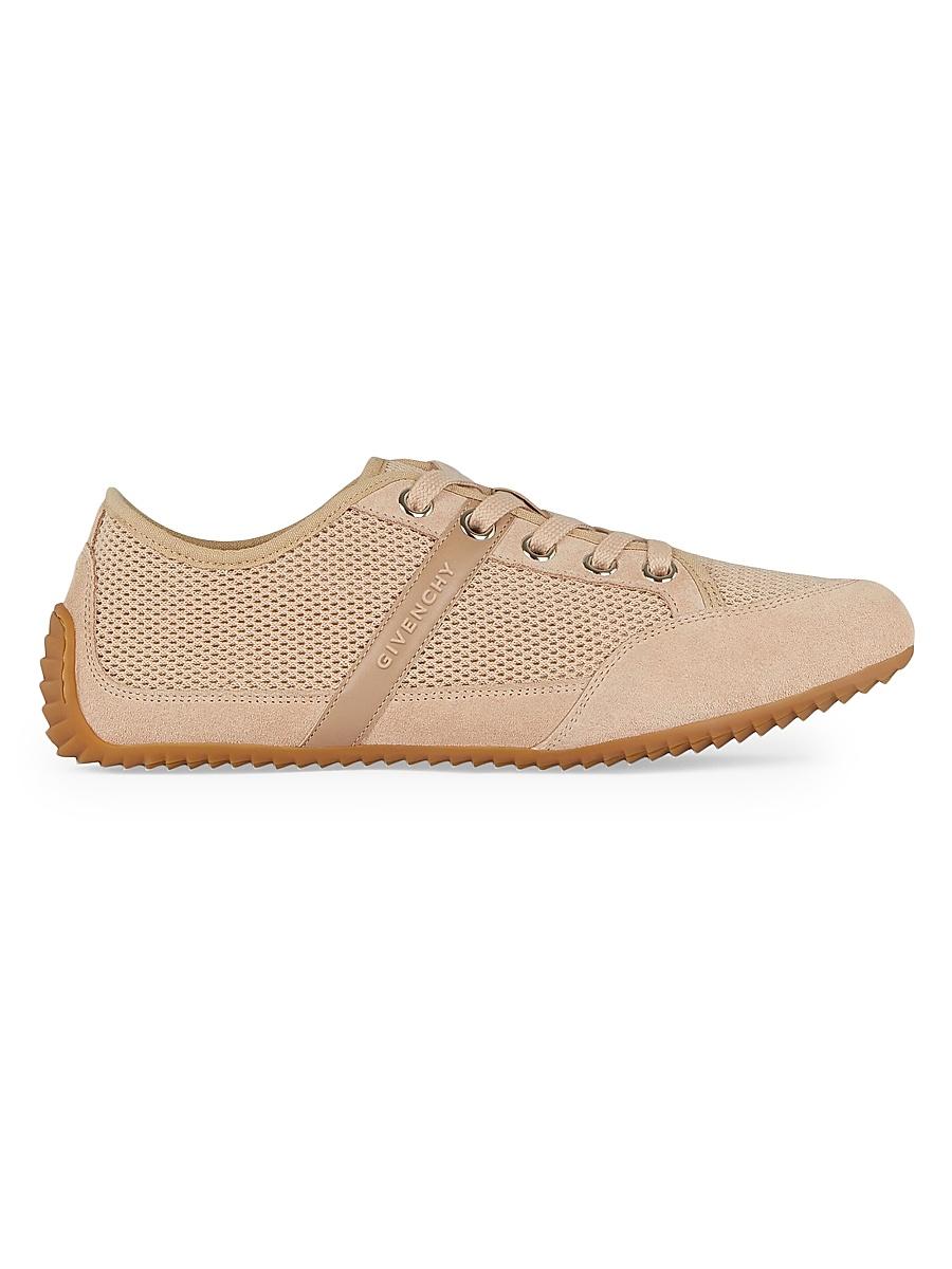 Womens Slim Sneakers in Mesh and Suede Product Image