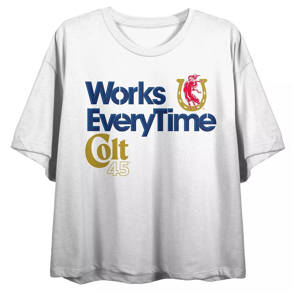 Women's Colt 45 Lager Cropped Graphic Tee, Girl's,  Product Image