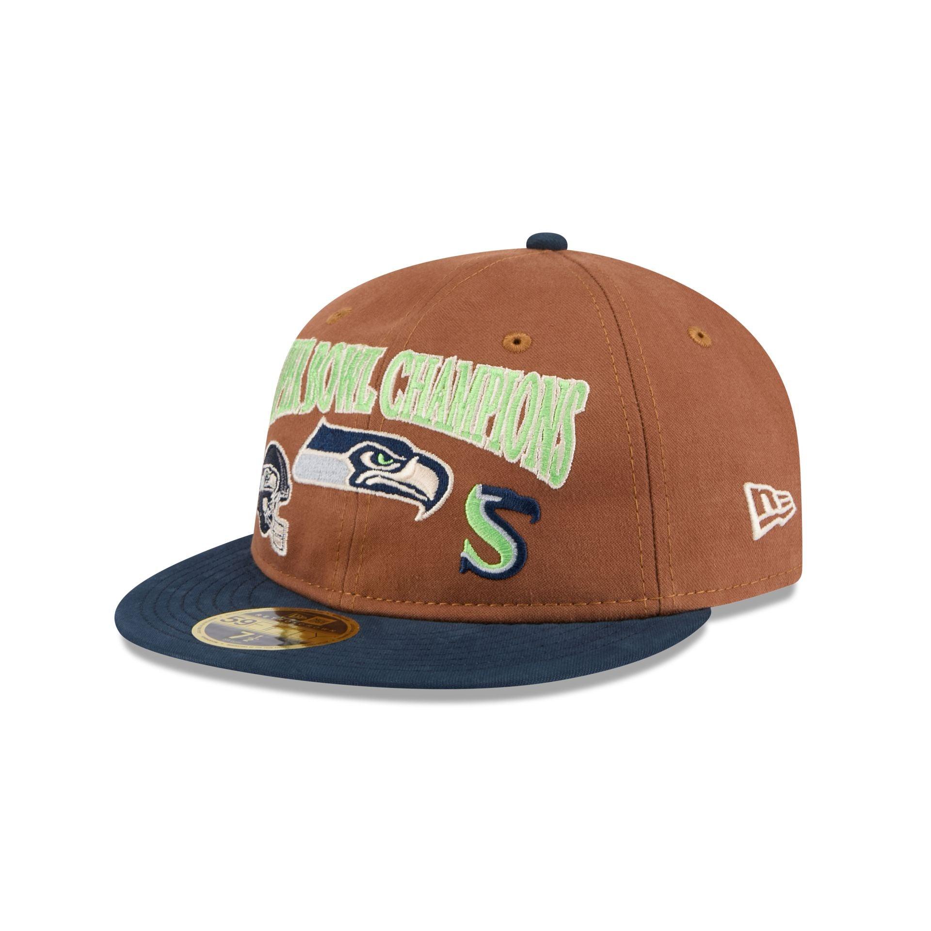 Seattle Seahawks Champions Retro Crown 59FIFTY Fitted Hat Male Product Image