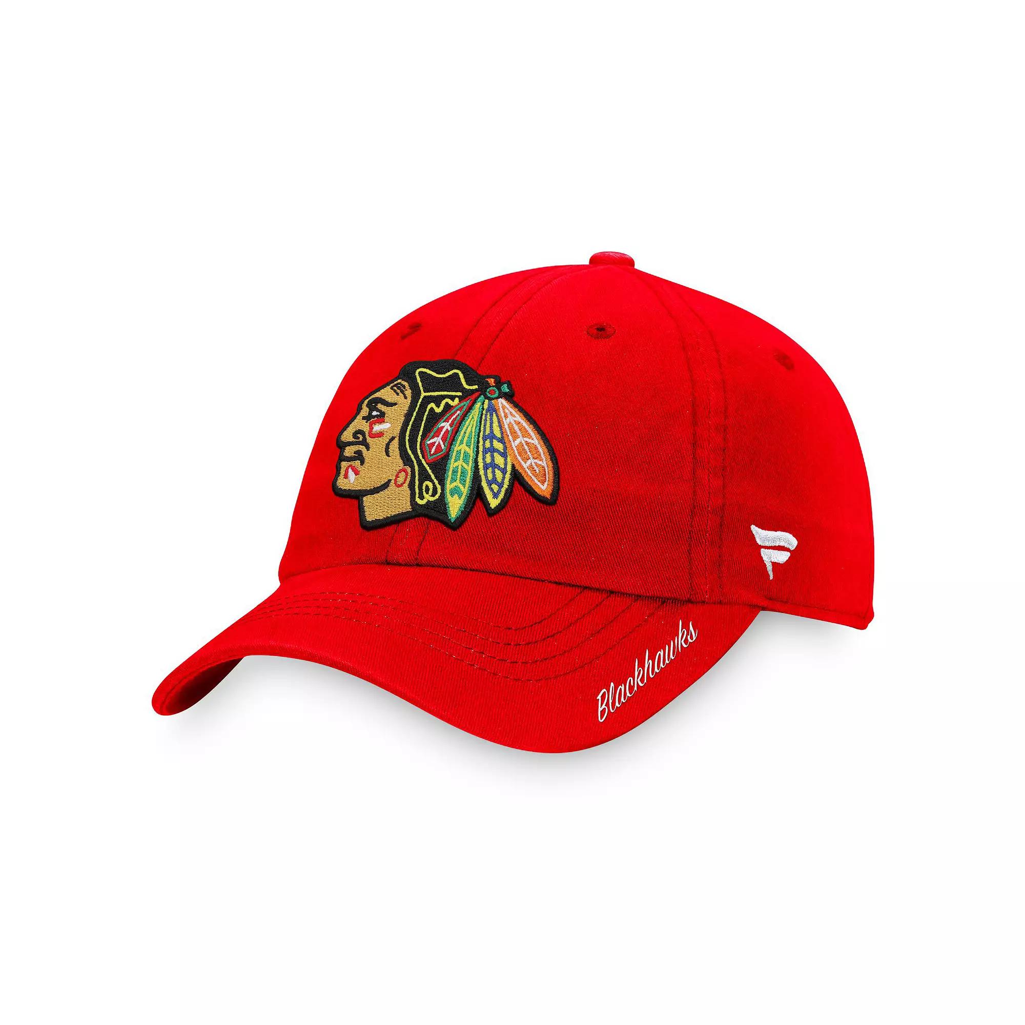 Women's Fanatics Branded Red Chicago Blackhawks Core Primary Logo Adjustable Hat Product Image