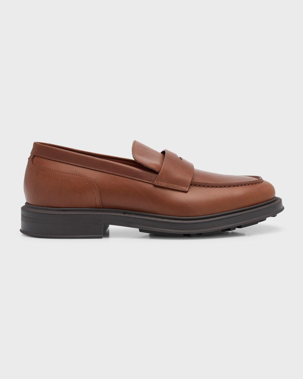 Men's Travis Leather Penny Loafers Product Image