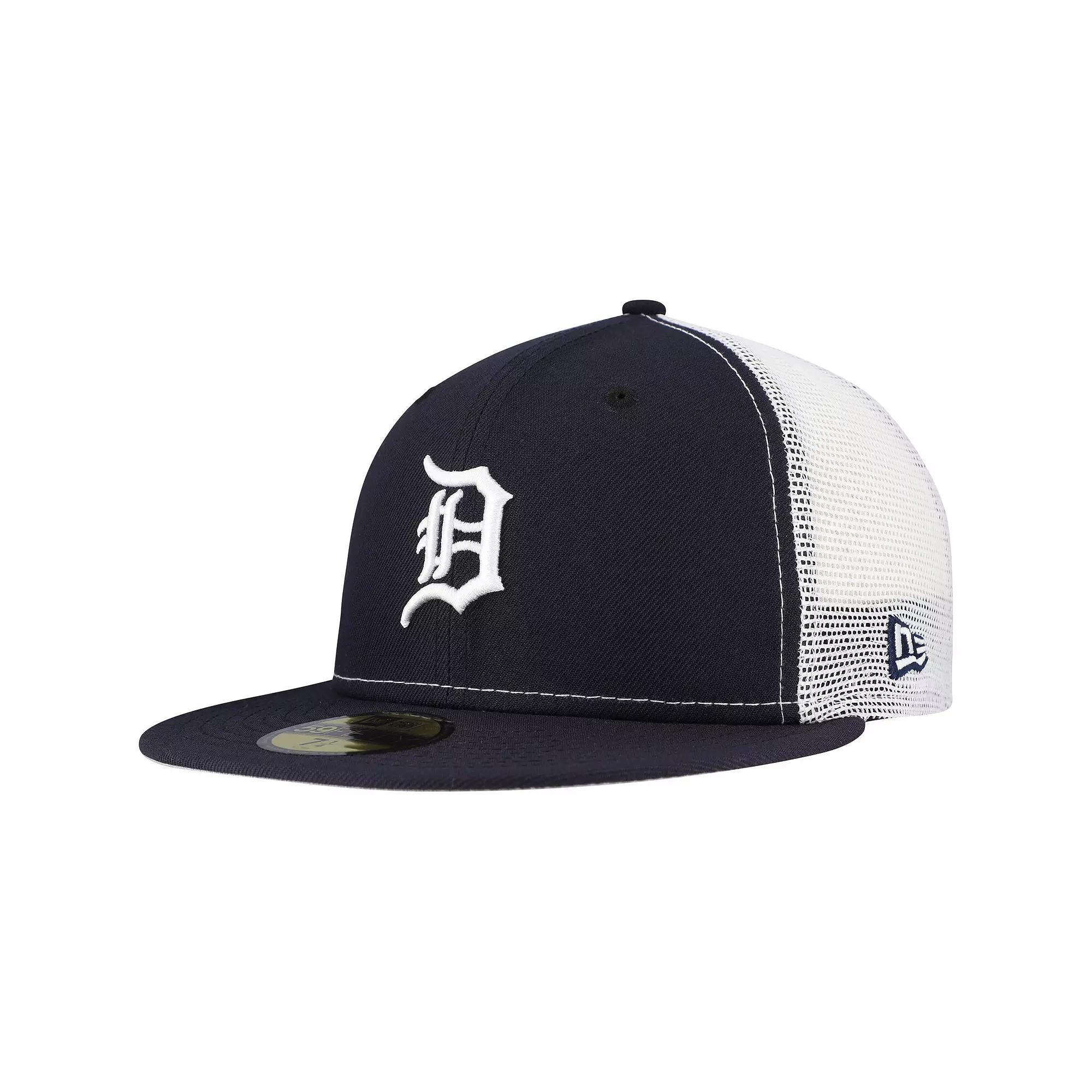 Men's New Era Navy Detroit Tigers Team Color 59FIFTY Trucker Fitted Hat, Size: 7 1/4, Blue Product Image