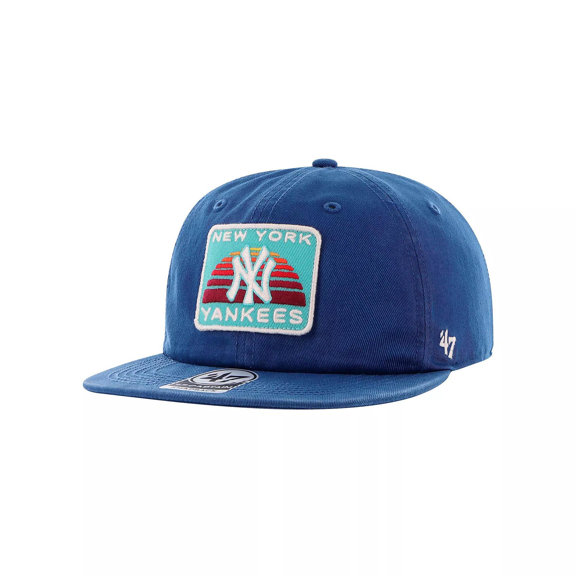 Men's '47 Navy New York Yankees Cypress Captain Snapback Hat, Blue Product Image