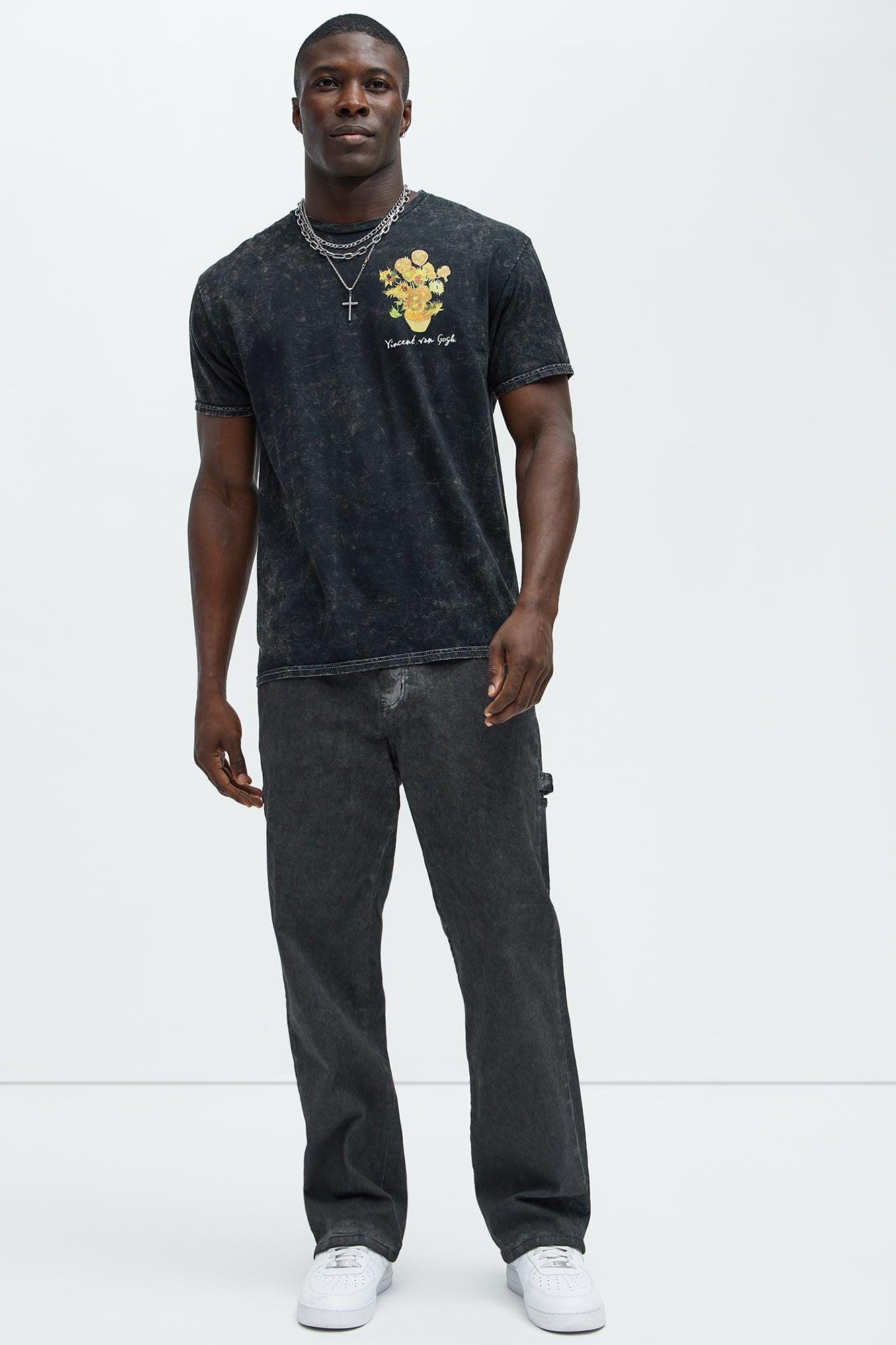 Van Gogh Sunflowers Short Sleeve Tee - Black Product Image