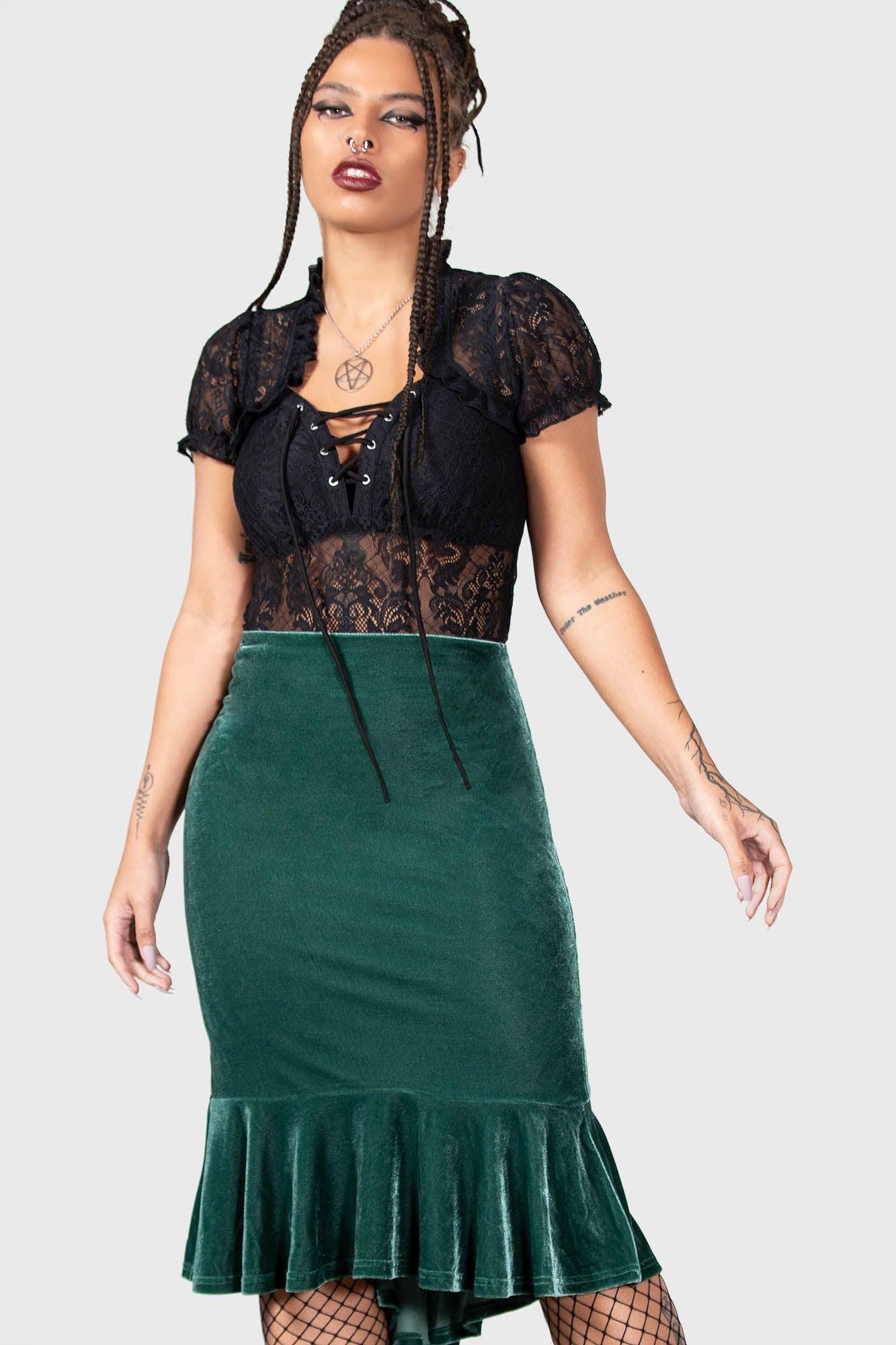 Drusilla Midi Skirt [GREEN] Female Product Image