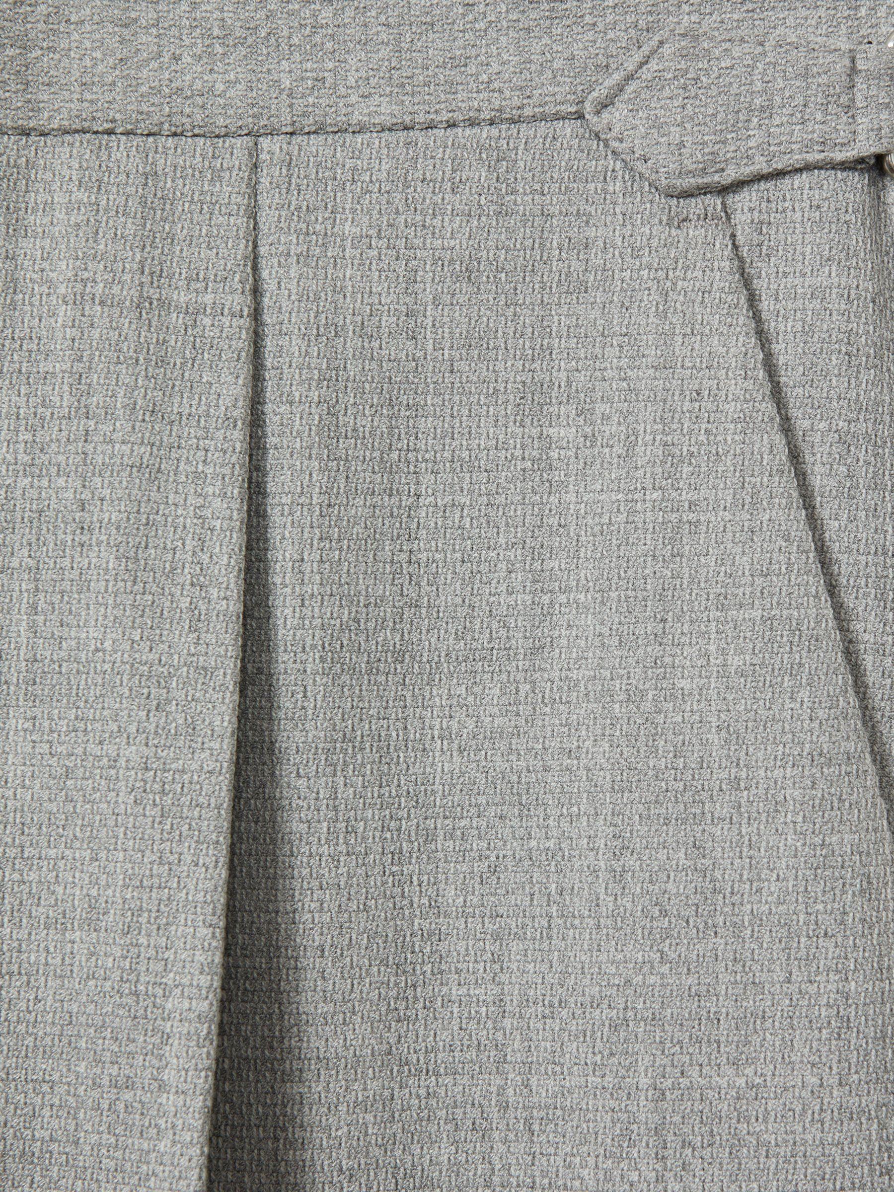 Tapered Trousers with Turn-Ups in Grey Product Image