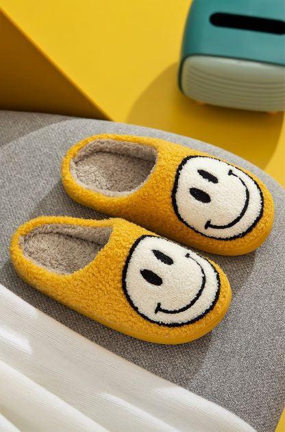 Smile Face Soft Plush Slippers Product Image