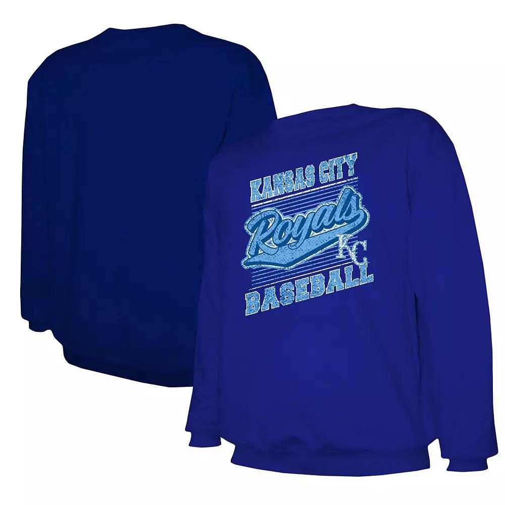 Men's Stitches Royal Kansas City Royals Pullover Sweatshirt,  Product Image
