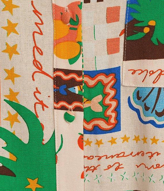 Sugarlips Plus Postcard Print Coordinating Short Sleeve Shirt Product Image