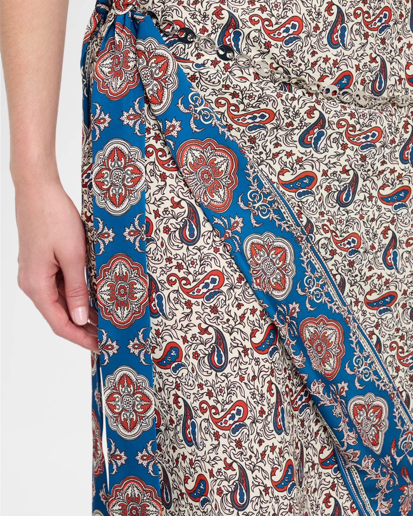 Paisley Scarf Wrap Maxi Skirt Product Image