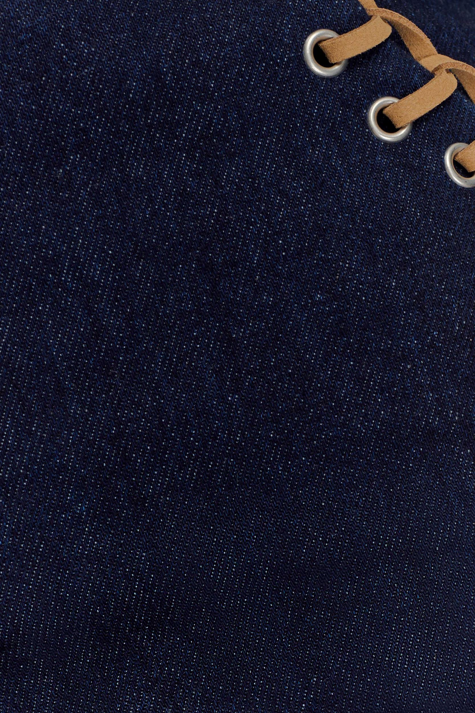 Meryl Lace Up Denim Jean - Indigo Blue Product Image