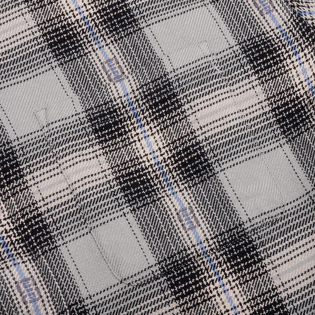Motif Plaid Shirt - Grey Male Product Image