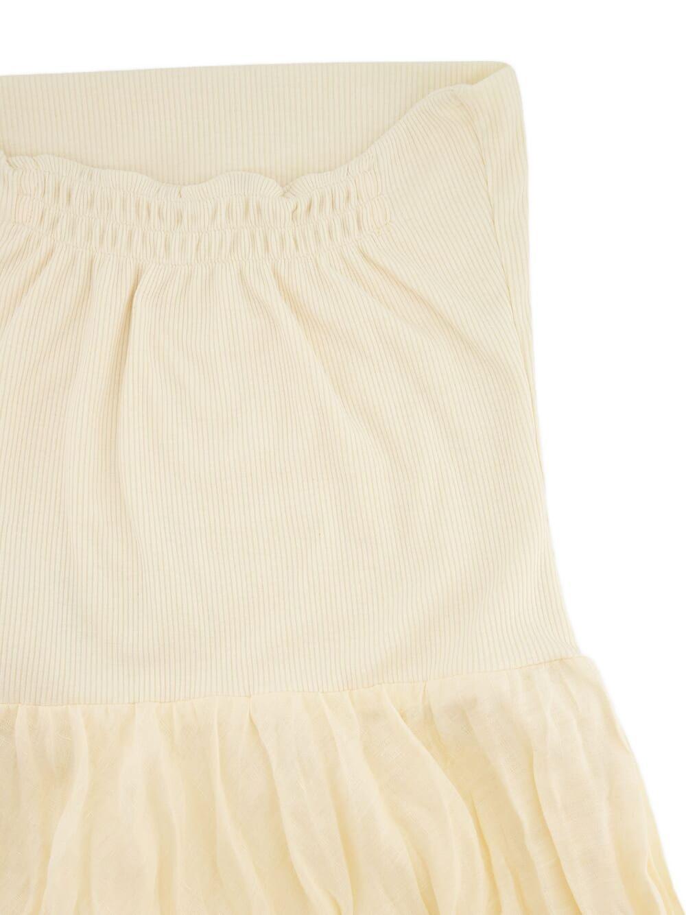 ribbed-waist pleated maxi skirt Product Image