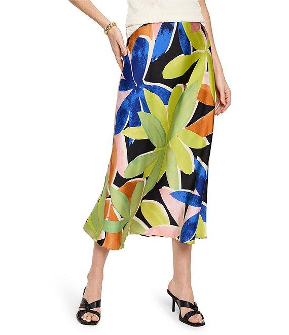 NIC + ZOE Woven Mega Blooms Slip Skirt Product Image