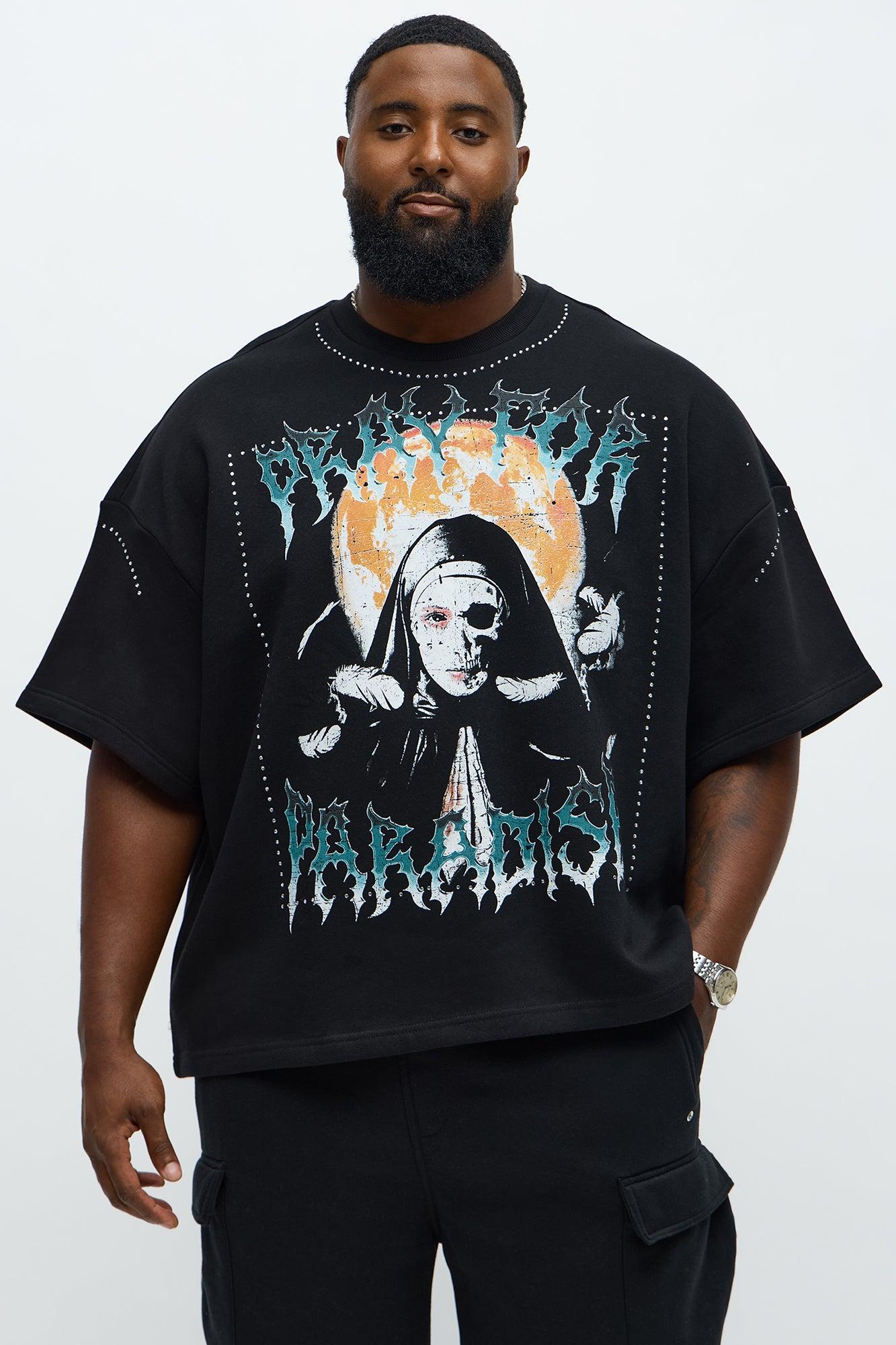 Tyson Pray Oversized Short Sleeve Tee - Black Male Product Image
