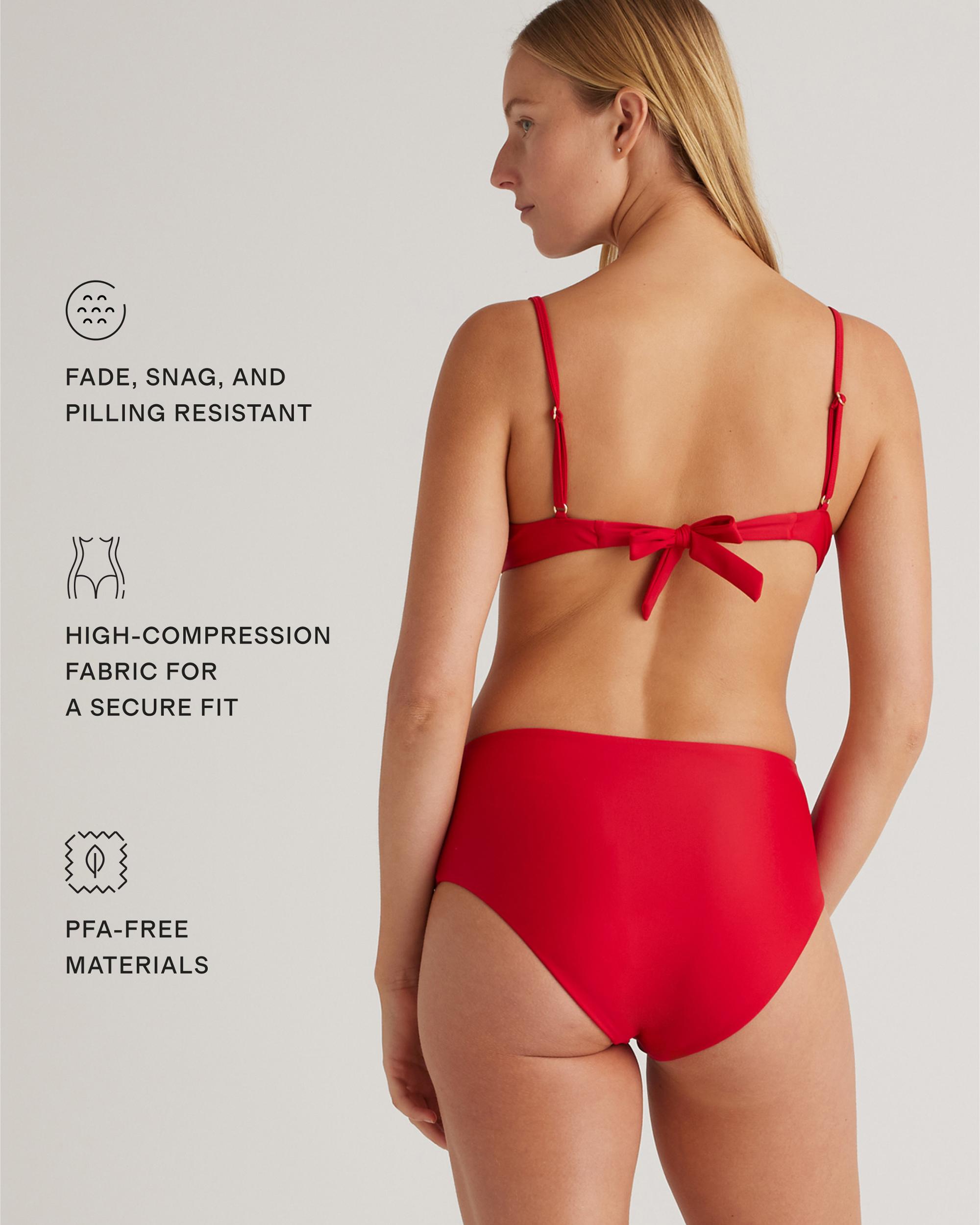 Quince | Women's Italian Demi Bikini Top 78% Recycled Polyamide, 22% Spandex Product Image