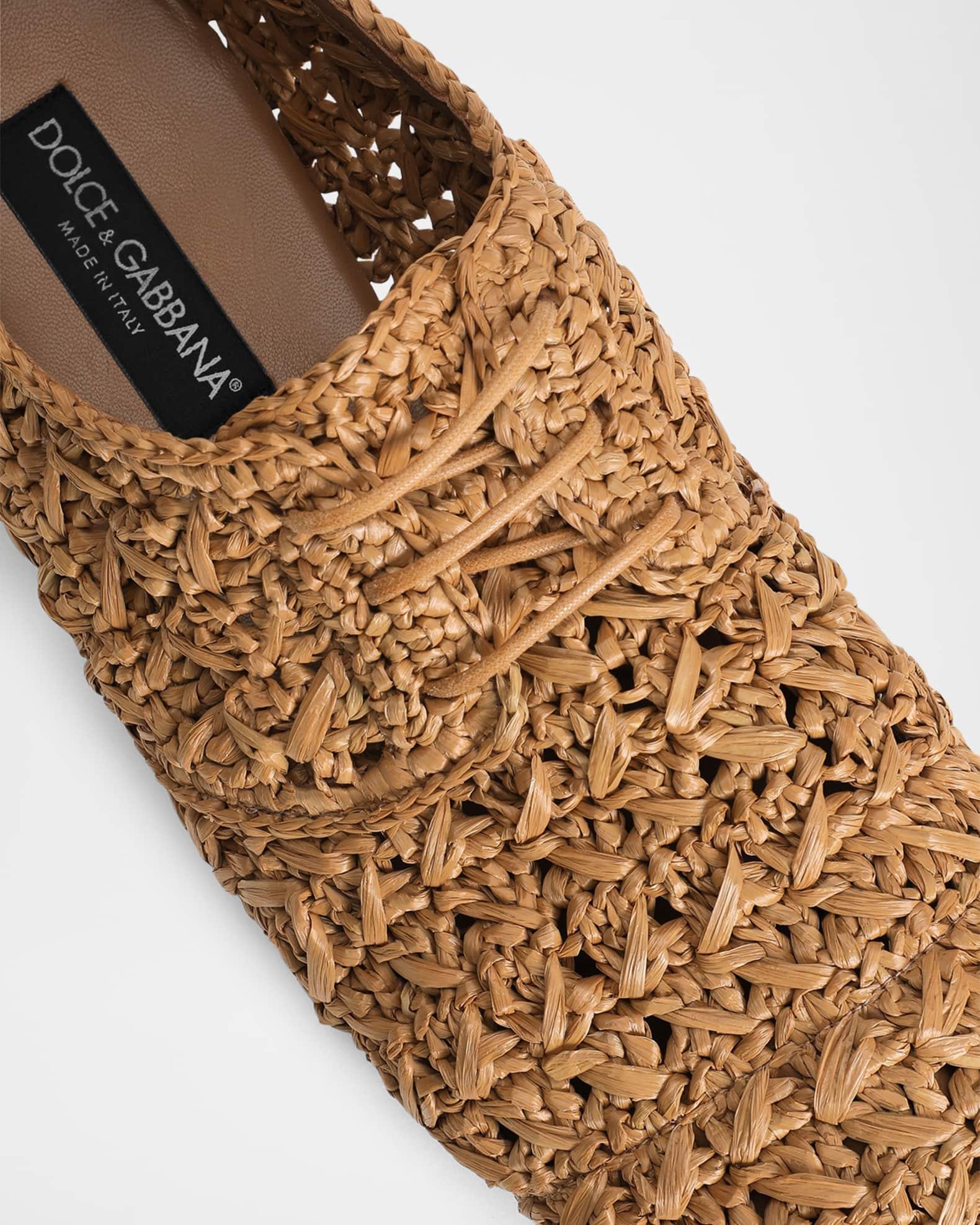 Men's Woven Raffia Derby Shoes Product Image