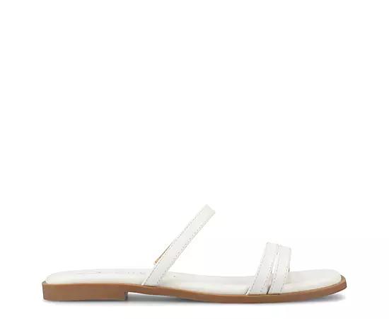 Journee Women's Multi Strap Slide On Flat Sandals,  Product Image