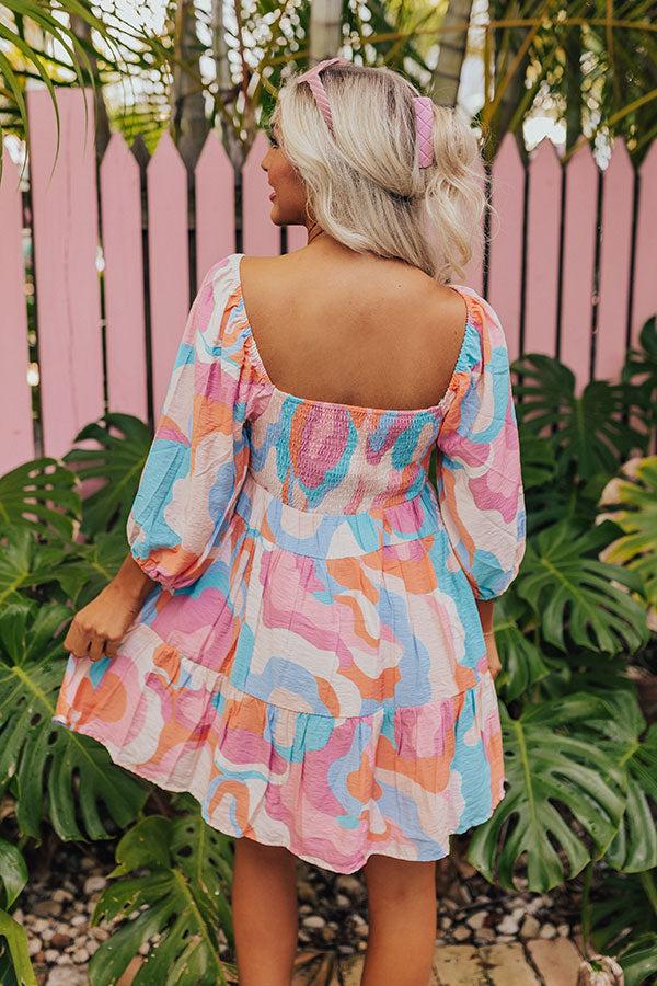 Summer Serenade Babydoll Mini Dress in Blush Product Image