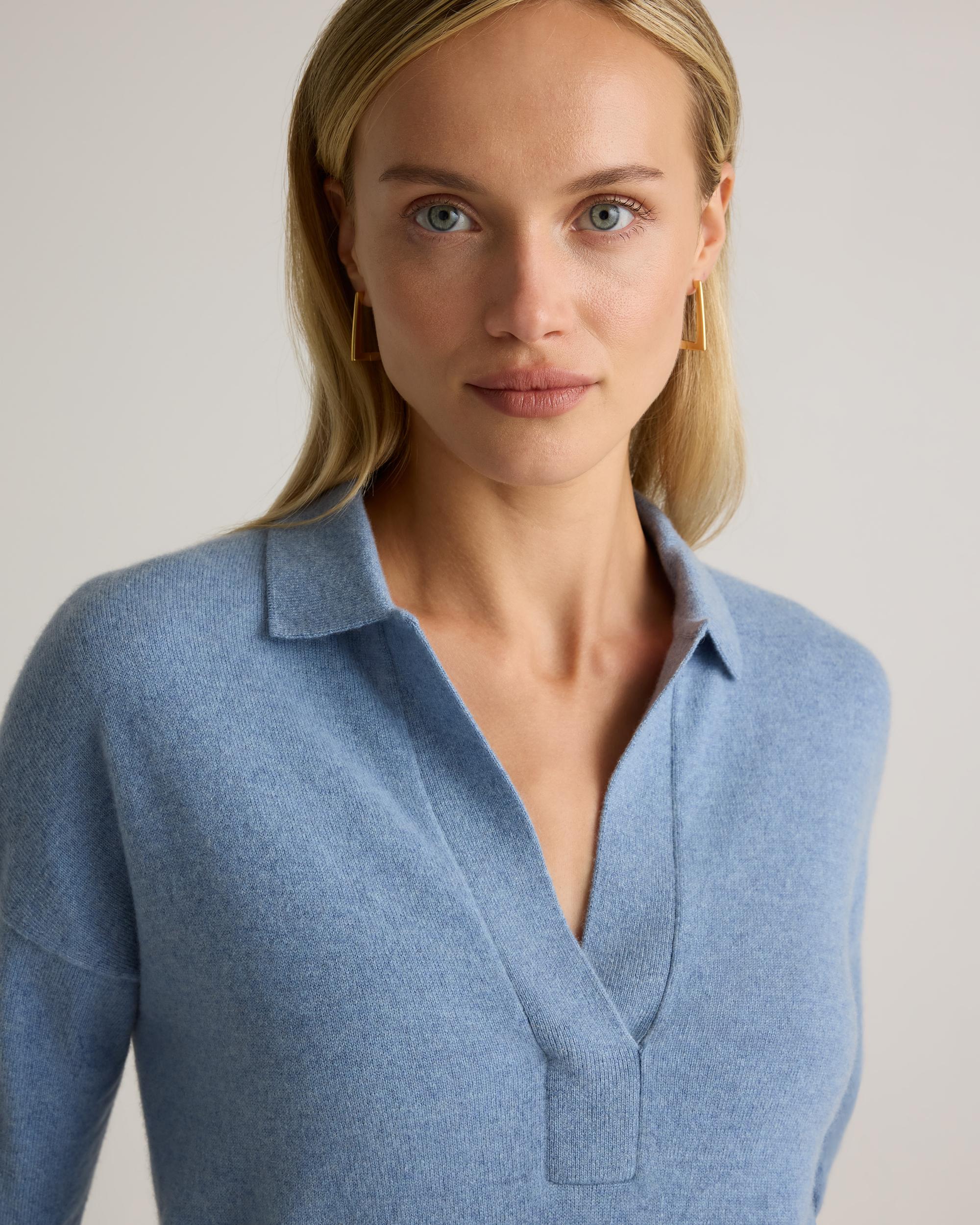 Quince | Women's Mongolian Cashmere Polo Sweater Product Image