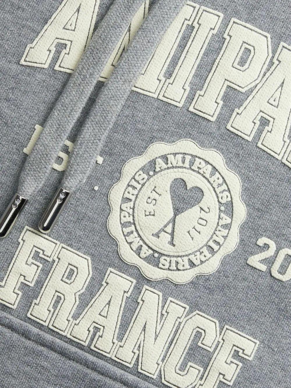 logo-print organic cotton hoodie Product Image