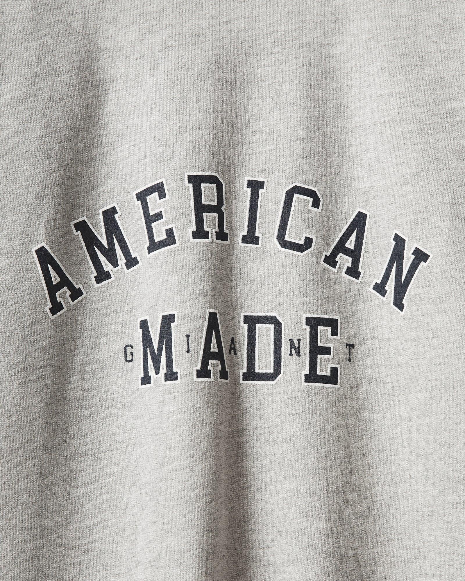 Men's French Terry Crew American Made - Ash Heather Male Product Image