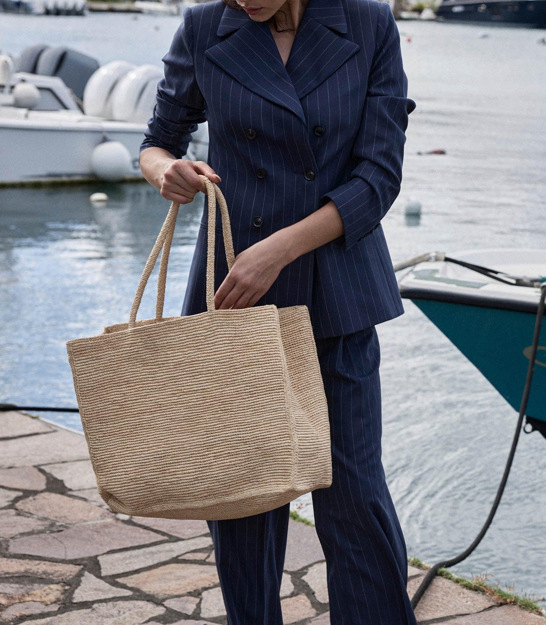 GRANDE MATHILDE BAG -- NATURAL RAFFIA Product Image
