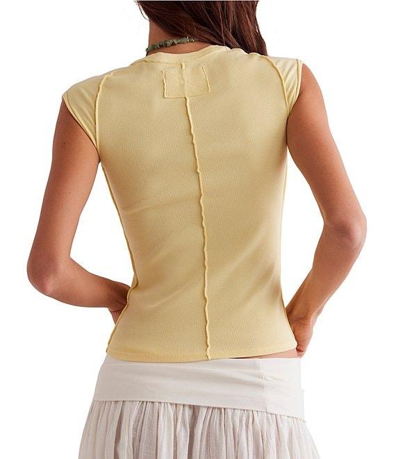 Free People Ever Had Crew Neck Short Sleeve Knit Tee Product Image