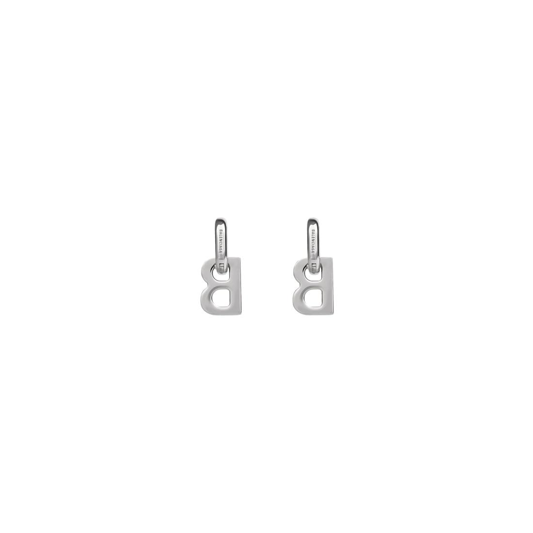 Women's B Chain Xs Earrings in Silver Product Image