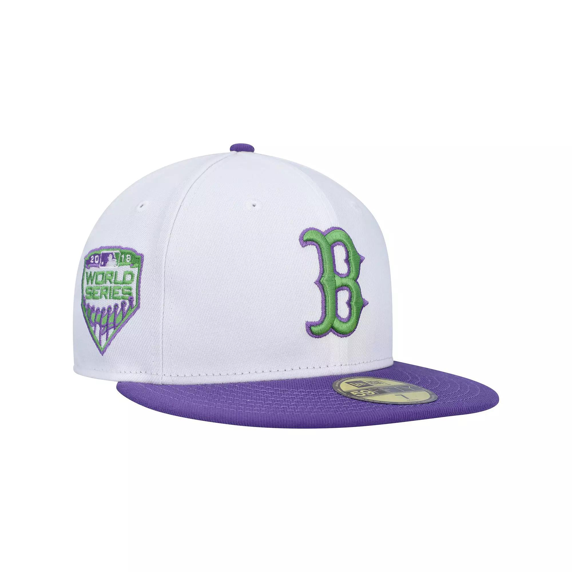 Men's New Era White Boston Red Sox Side Patch 59FIFTY Fitted Hat,  Product Image