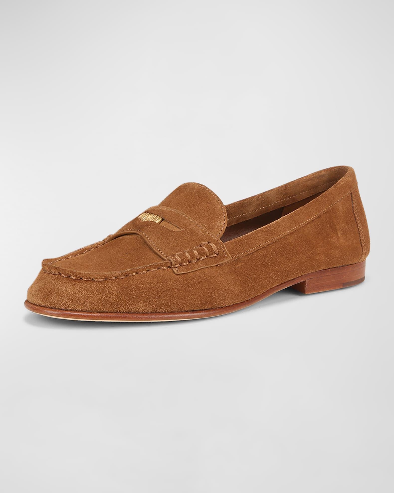 Suede Coin Penny Loafers Product Image