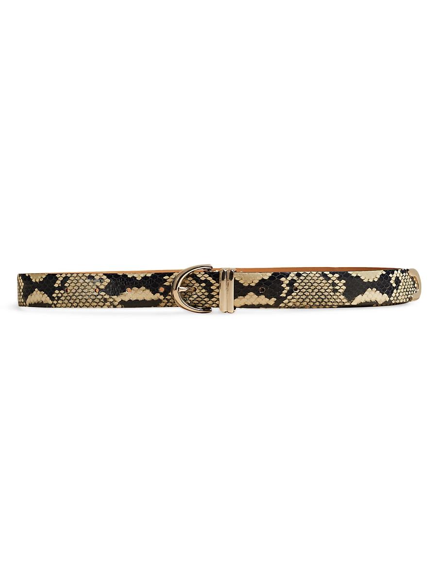 Womens The Bambi Python-Embossed Leather Belt Product Image