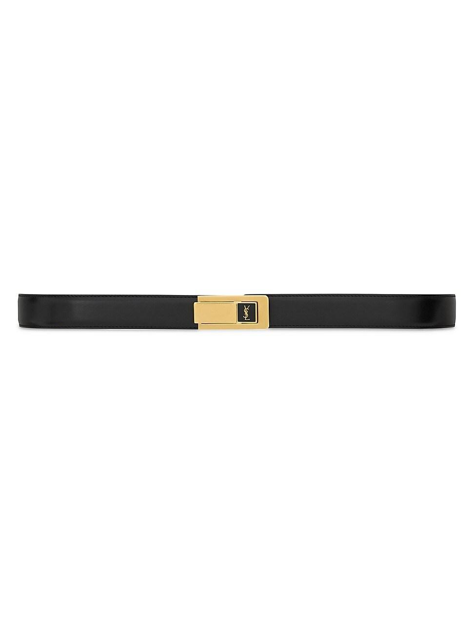 Womens Charniere Buckle Belt in Smooth Leather Product Image