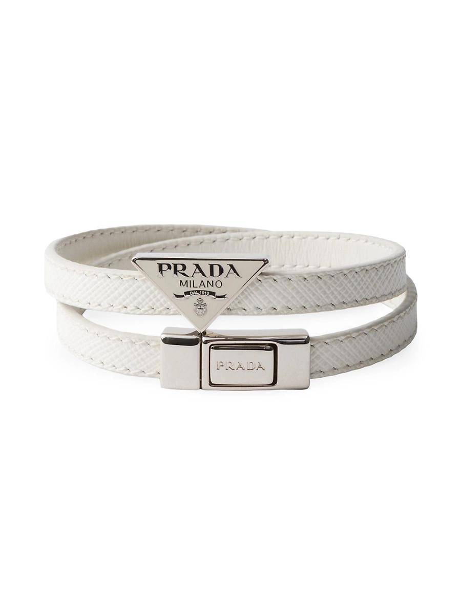 Mens Saffiano Leather Bracelet Product Image