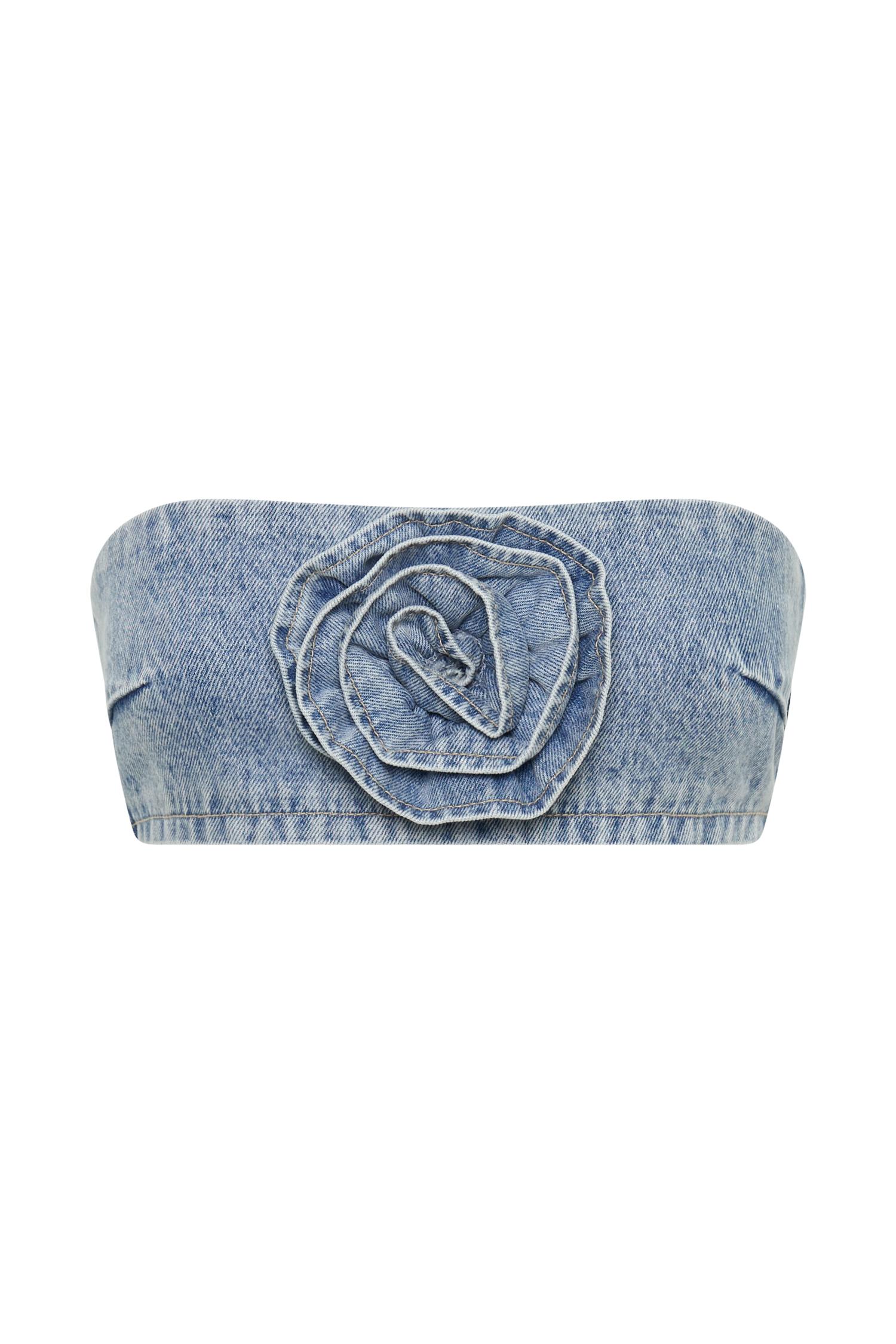 Samantha Rose Denim Bandeau - Mid Blue Product Image